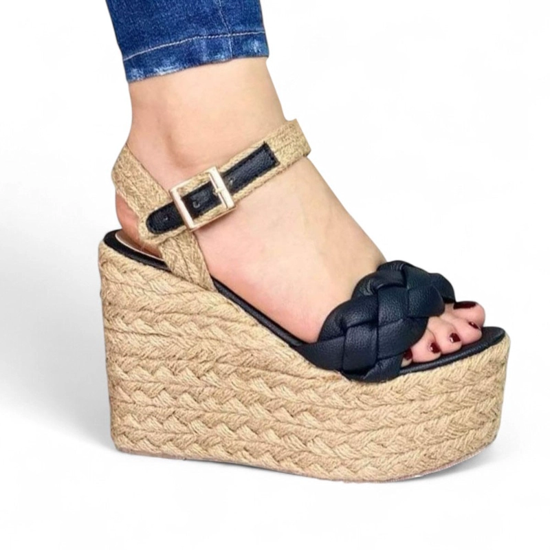SANDALIA MUJER ALTO X9 YUTE 2086-55 COLOR NEGRO - 1