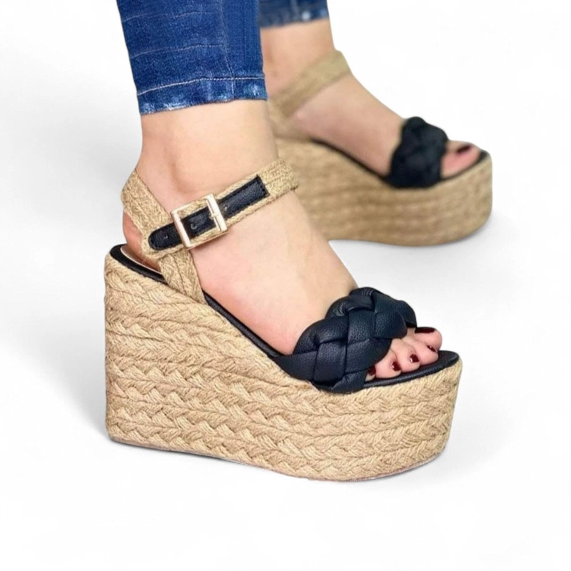 SANDALIA MUJER ALTO X9 YUTE 2086-55 COLOR NEGRO - 2