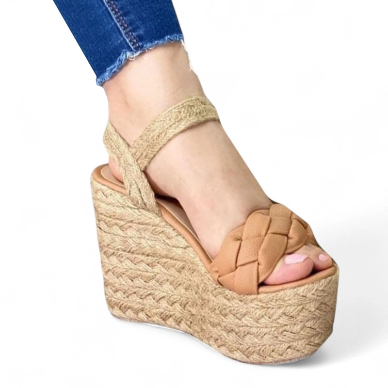 SANDALIA MUJER ALTO X9 YUTE 2086-55 COLOR CAMEL - 1