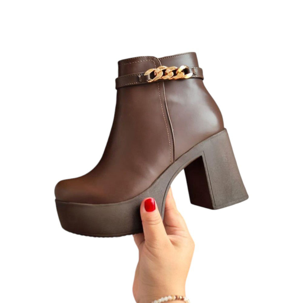 BOTIN MUJER TACO 9 DOBLE USO 2086L-60 COLOR MARRON - 1