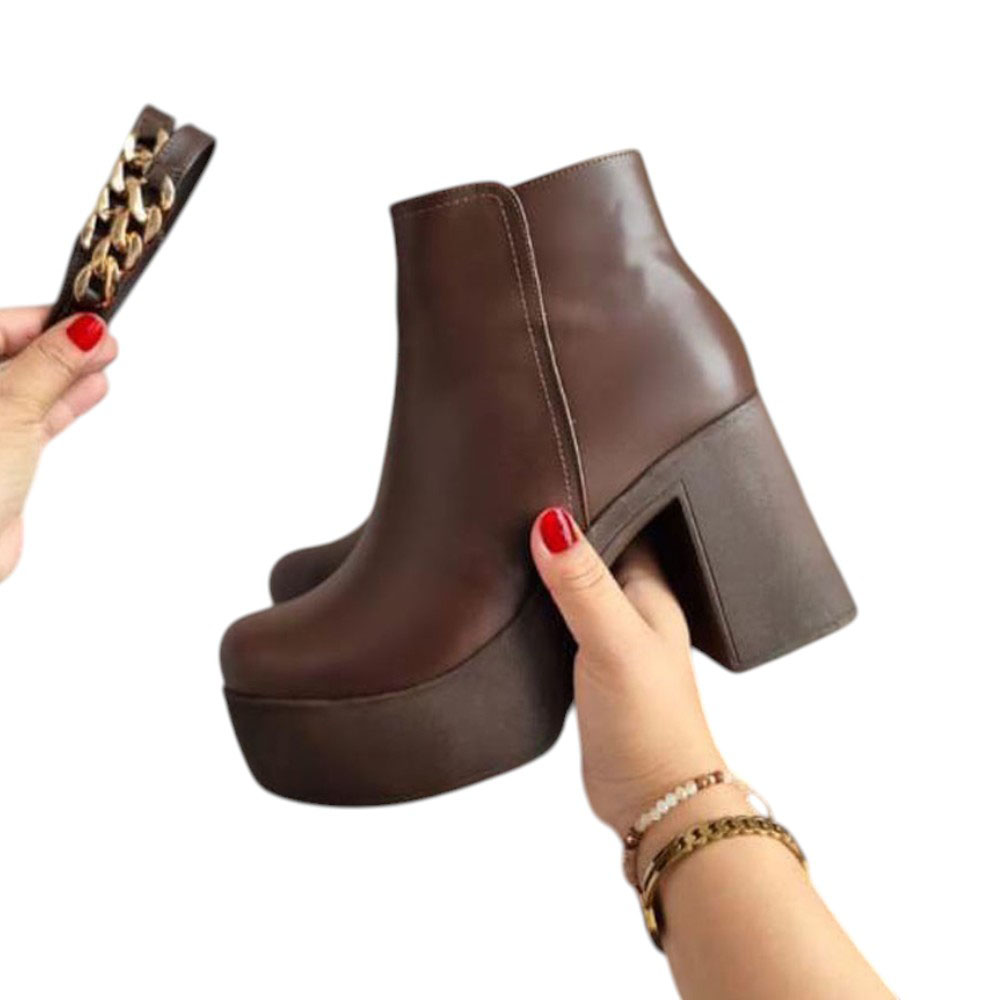 BOTIN MUJER TACO 9 DOBLE USO 2086L-60 COLOR MARRON - 2