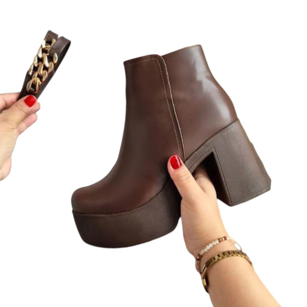 BOTIN MUJER TACO 9 DOBLE USO 2086L-60 COLOR MARRON - 3