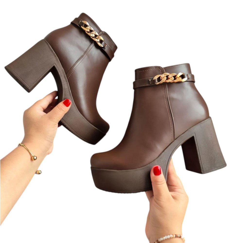 BOTIN MUJER TACO 9 DOBLE USO 2086L-60 COLOR MARRON - 4