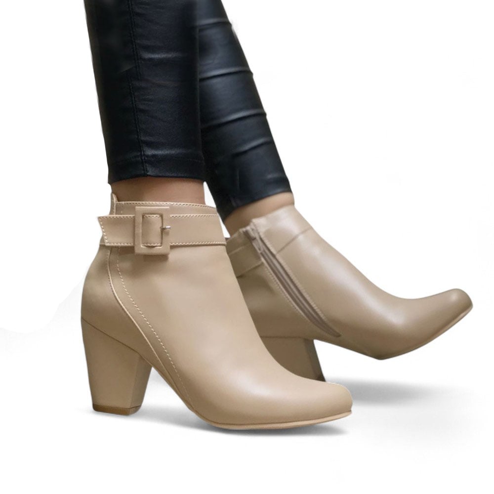 TACO X7 BOTIN MUJER CORREA 2086L-60 COLOR BEIGE - 2