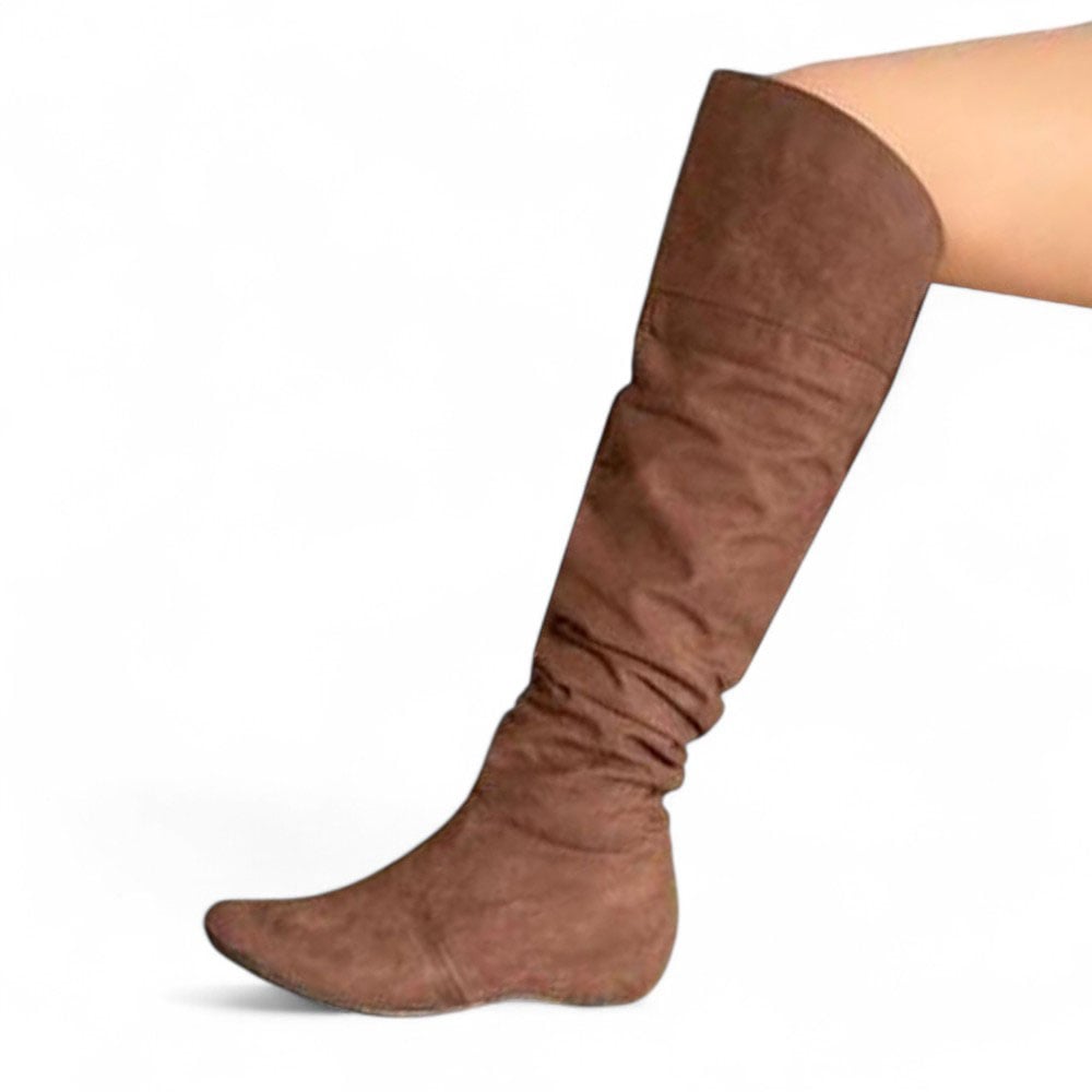 BOTA MUJER TACO INTERNO X5 GAMUZA 2086L-60 COLOR MARRON - 1