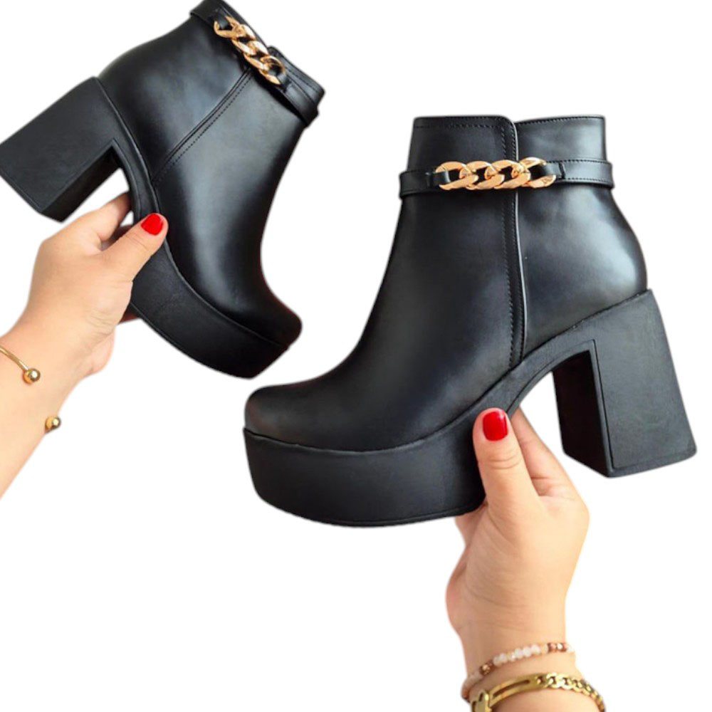 BOTIN MUJER TACO 9 DOBLE USO 2086L-60 COLOR NEGRO - 2