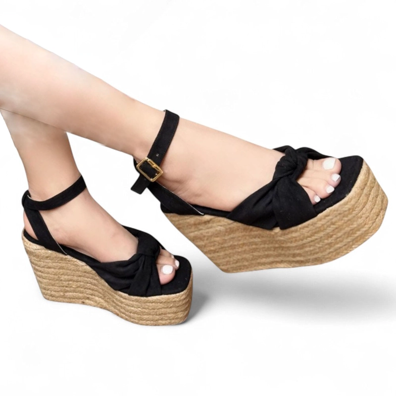 SANDALIA MUJER PLATAFORMA X9 YUTE 2086L-58 COLOR NEGRO - 2