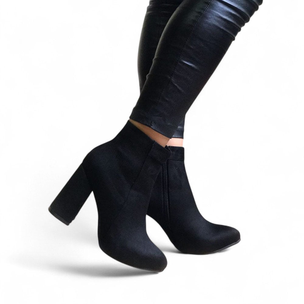 TACO 9 BOTA MUJER CLASICA GAMUZA 2086L-60 COLOR NEGRO - 2