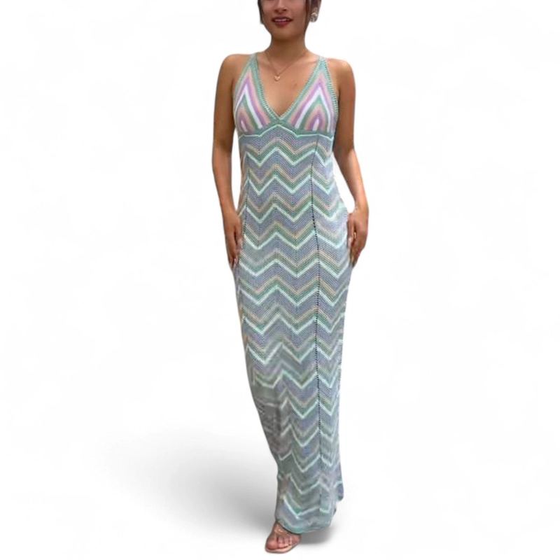 VESTIDO ARCOIRIS MATERIAL LAD 233G-32 HILO TACTO COLOR MULTICOLOR - 1