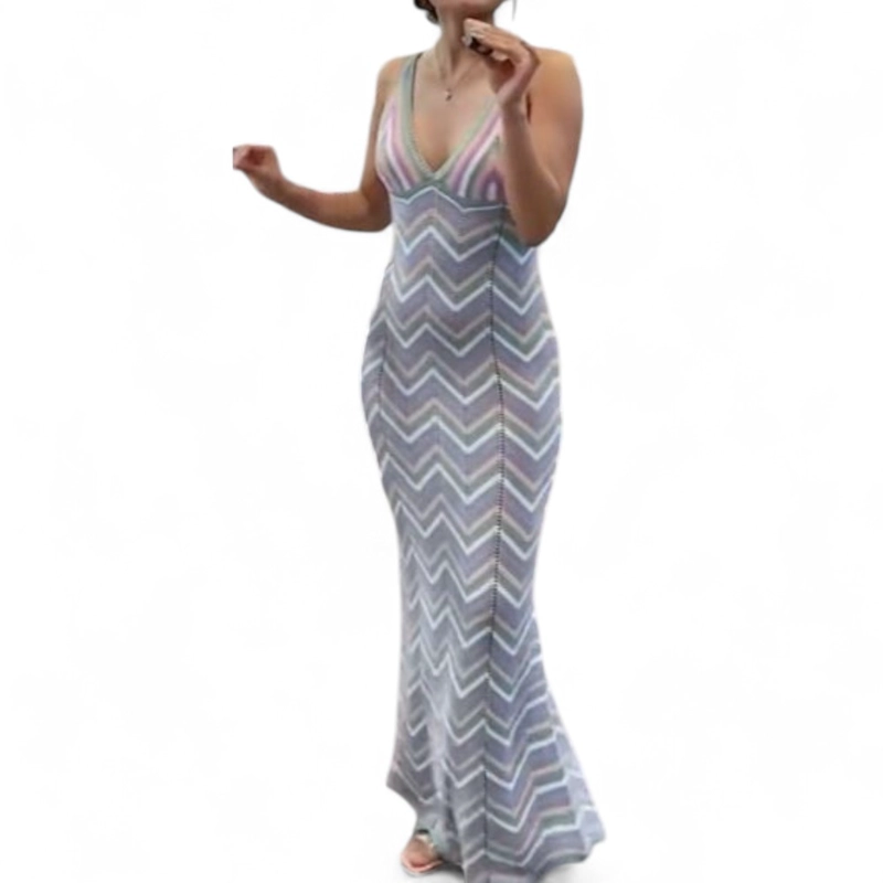 VESTIDO ARCOIRIS MATERIAL LAD 233G-32 HILO TACTO COLOR MULTICOLOR - 4