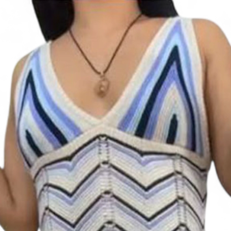 VESTIDO ARCOIRIS MATERIAL LAD 233G-32 HILO TACTO COLOR CELESTE - 2