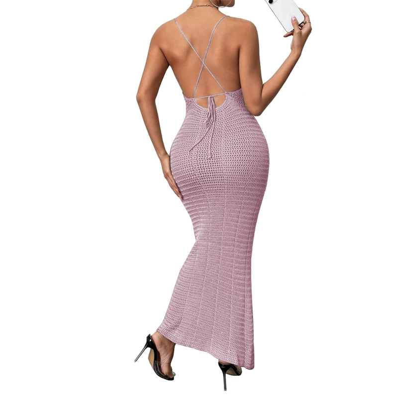VESTIDO TIRANTES TRIPLE ROSA ROSS 359G-26 HILO TACTO COLOR API - 3