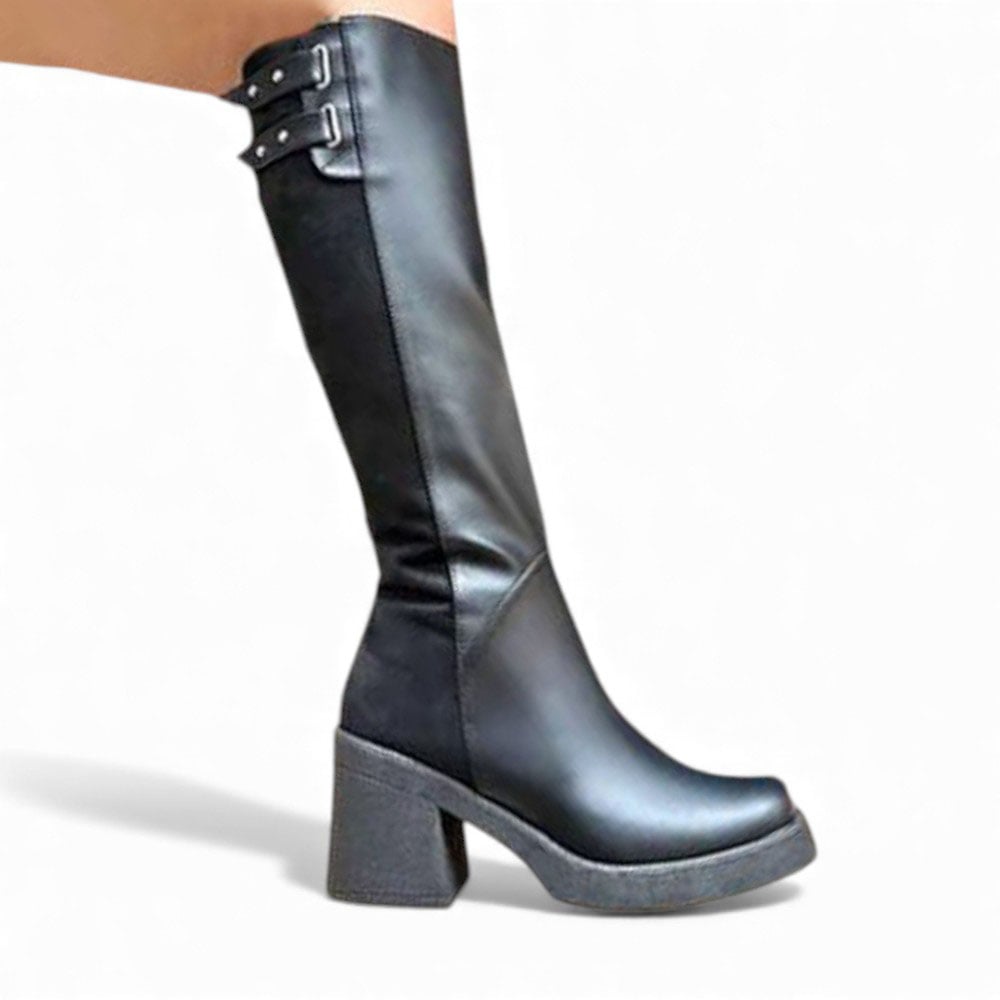 BOTA MUJER 1431L-70 TACO 7 COLOR NEGRO - 1