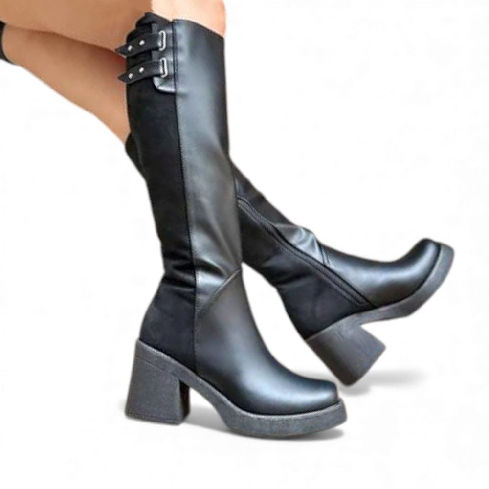 BOTA MUJER 1431L-70 TACO 7 COLOR NEGRO - 2