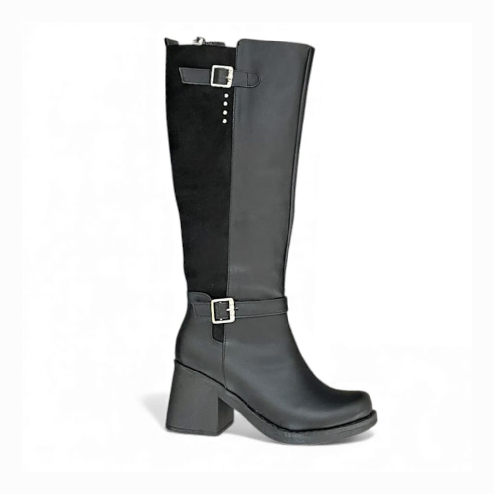 BOTA MUJER 1431L-70 TACO 7 DETALLITO COLOR NEGRO - 1