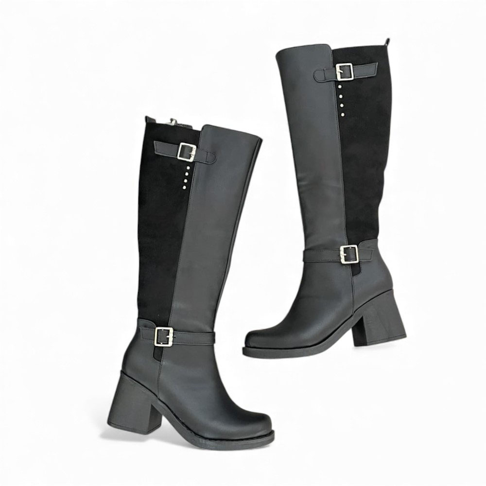 BOTA MUJER 1431L-70 TACO 7 DETALLITO COLOR NEGRO - 2