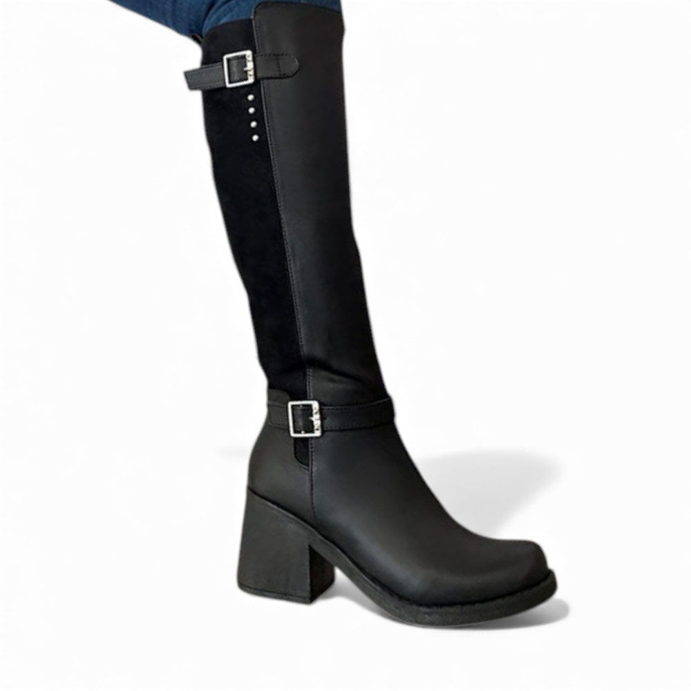 BOTA MUJER 1431L-70 TACO 7 DETALLITO COLOR NEGRO - 3