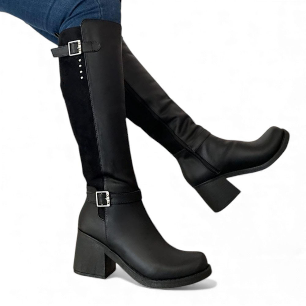 BOTA MUJER 1431L-70 TACO 7 DETALLITO COLOR NEGRO - 4