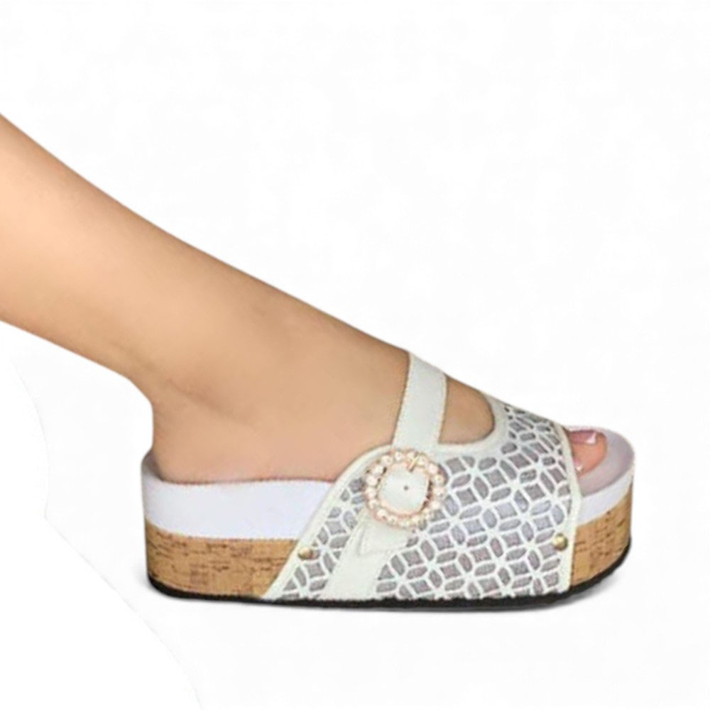 SANDALIA MUJER 1431L-50 ABL PLATAFORMA 7 COLOR BLANCO - 1