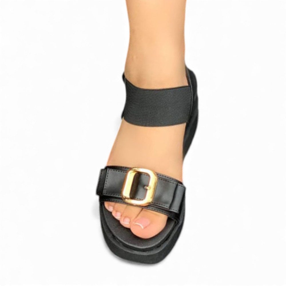 SANDALIA MUJER 1431L-45 REBELDE COLOR NEGRO - 1