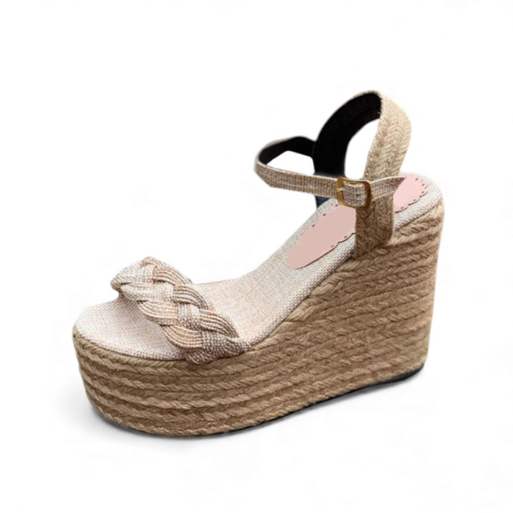 SANDALIA MUJER 1431L-58 BIOCUERO PLANTA FORRADA CON SOGUILLATA COLOR GALLETA - 1