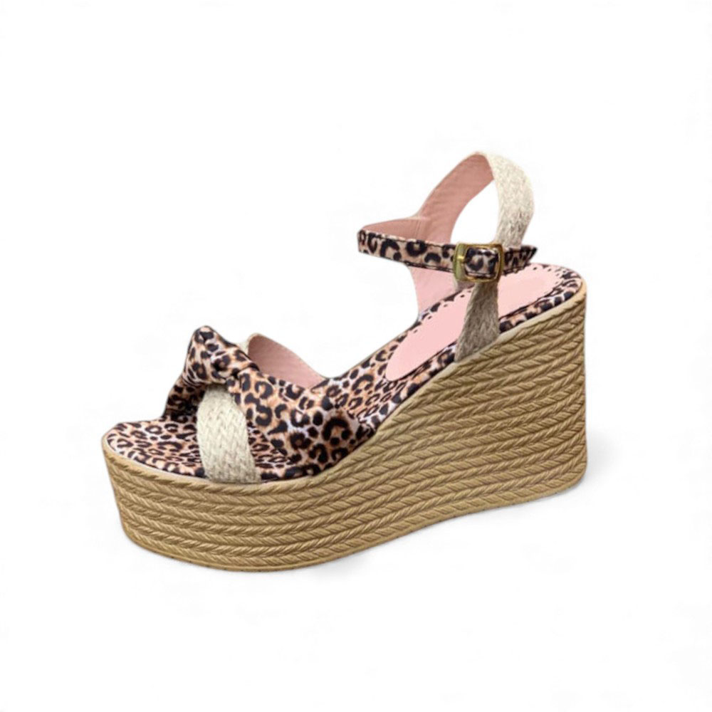 SANDALIA MUJER 1431L-58 GAMUZA Y SOGUILLA PLANTA PU PLANTA #9 COLOR ANIMAL PRINT - 3
