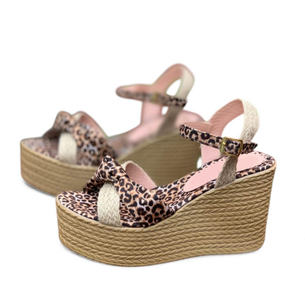 SANDALIA MUJER 1431L-58 GAMUZA Y SOGUILLA PLANTA PU PLANTA #9 COLOR ANIMAL PRINT - 4