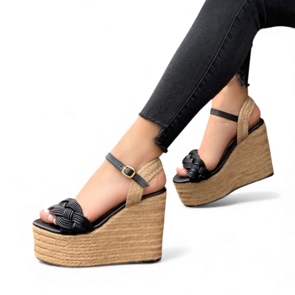 SANDALIA MUJER 1431L-58 BIOCUERO PLANTA FORRADA CON SOGUILLATA COLOR NEGRO - 2