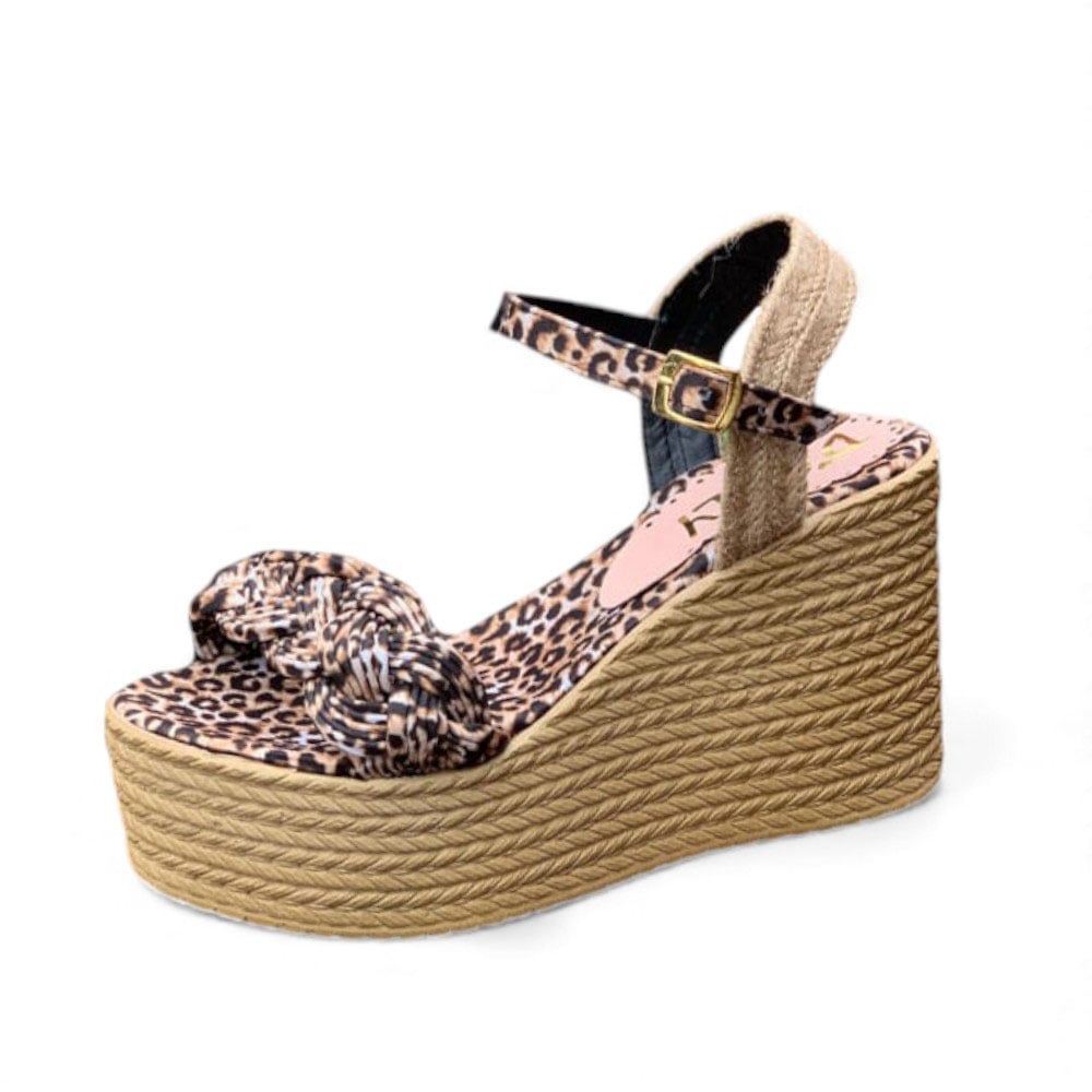 SANDALIA MUJER 1431L-58 BIOCUERO PLANTA PU TACO #9 COLOR ANIMAL PRINT - 1