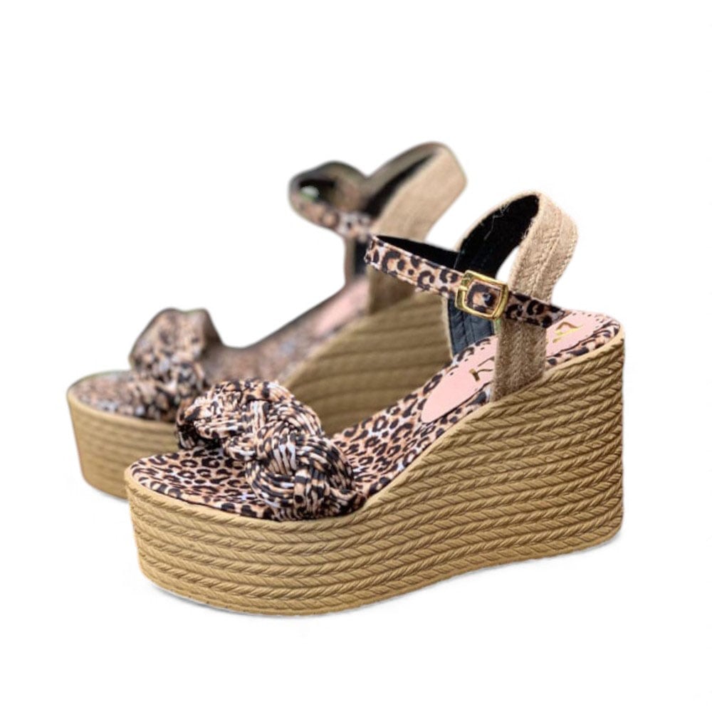 SANDALIA MUJER 1431L-58 BIOCUERO PLANTA PU TACO #9 COLOR ANIMAL PRINT - 2