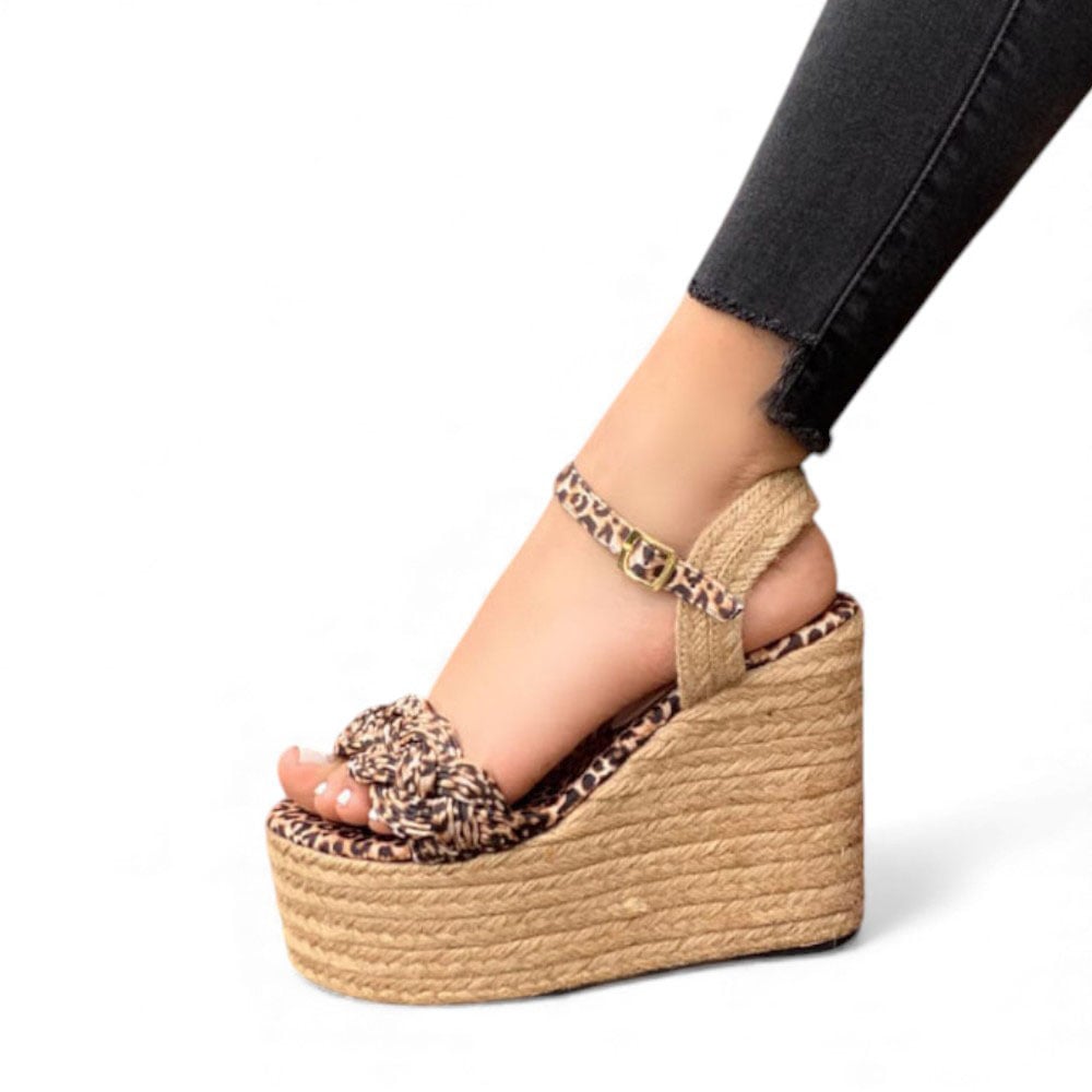 SANDALIA MUJER 1431L-58 BIOCUERO PLANTA FORRADA CON SOGUILLATA COLOR ANIMAL PRINT - 1