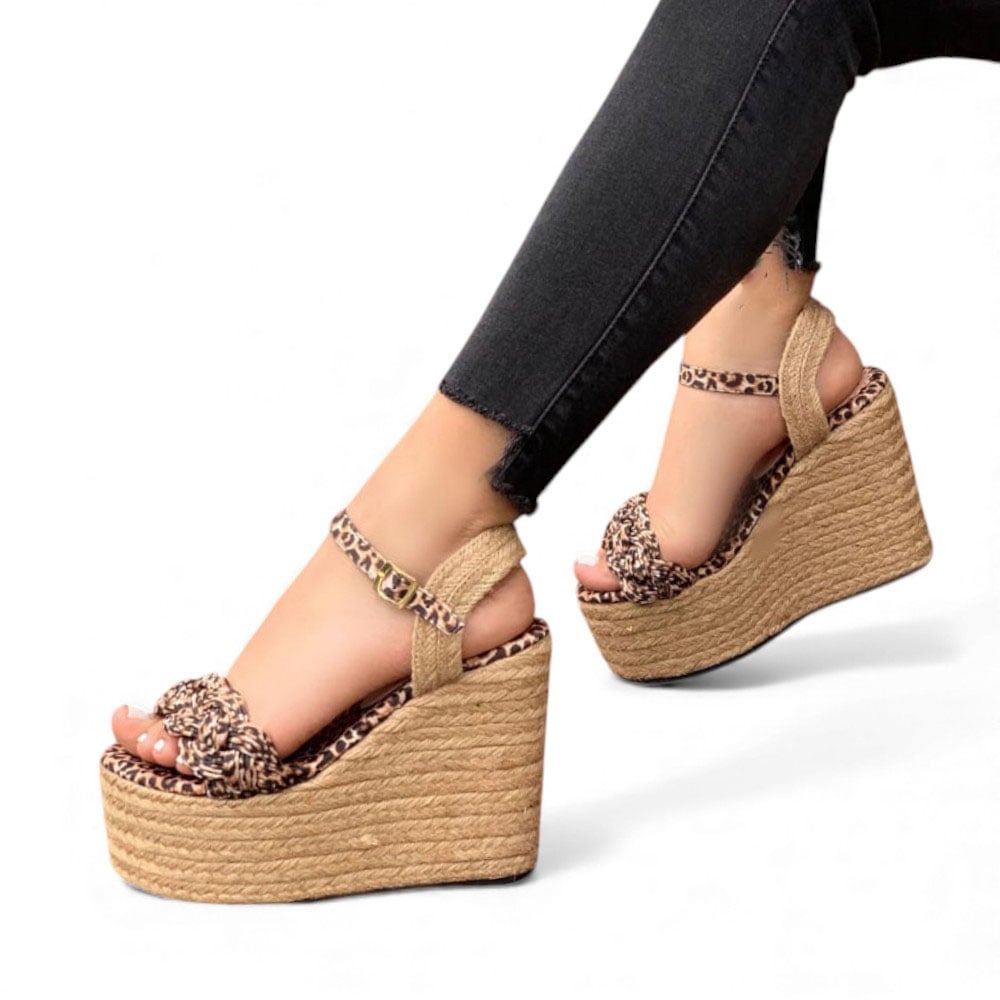 SANDALIA MUJER 1431L-58 BIOCUERO PLANTA FORRADA CON SOGUILLATA COLOR ANIMAL PRINT - 2