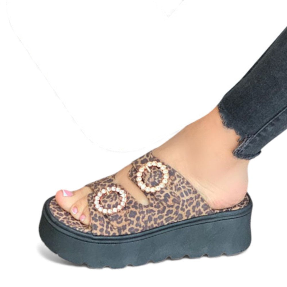 SANDALIA MUJER 1431L-50 PLATAFORMA 5 COLOR ANIMAL PRINT - 1