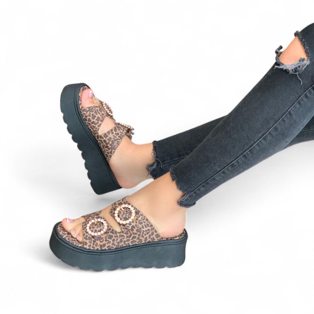 SANDALIA MUJER 1431L-50 PLATAFORMA 5 COLOR ANIMAL PRINT - 2
