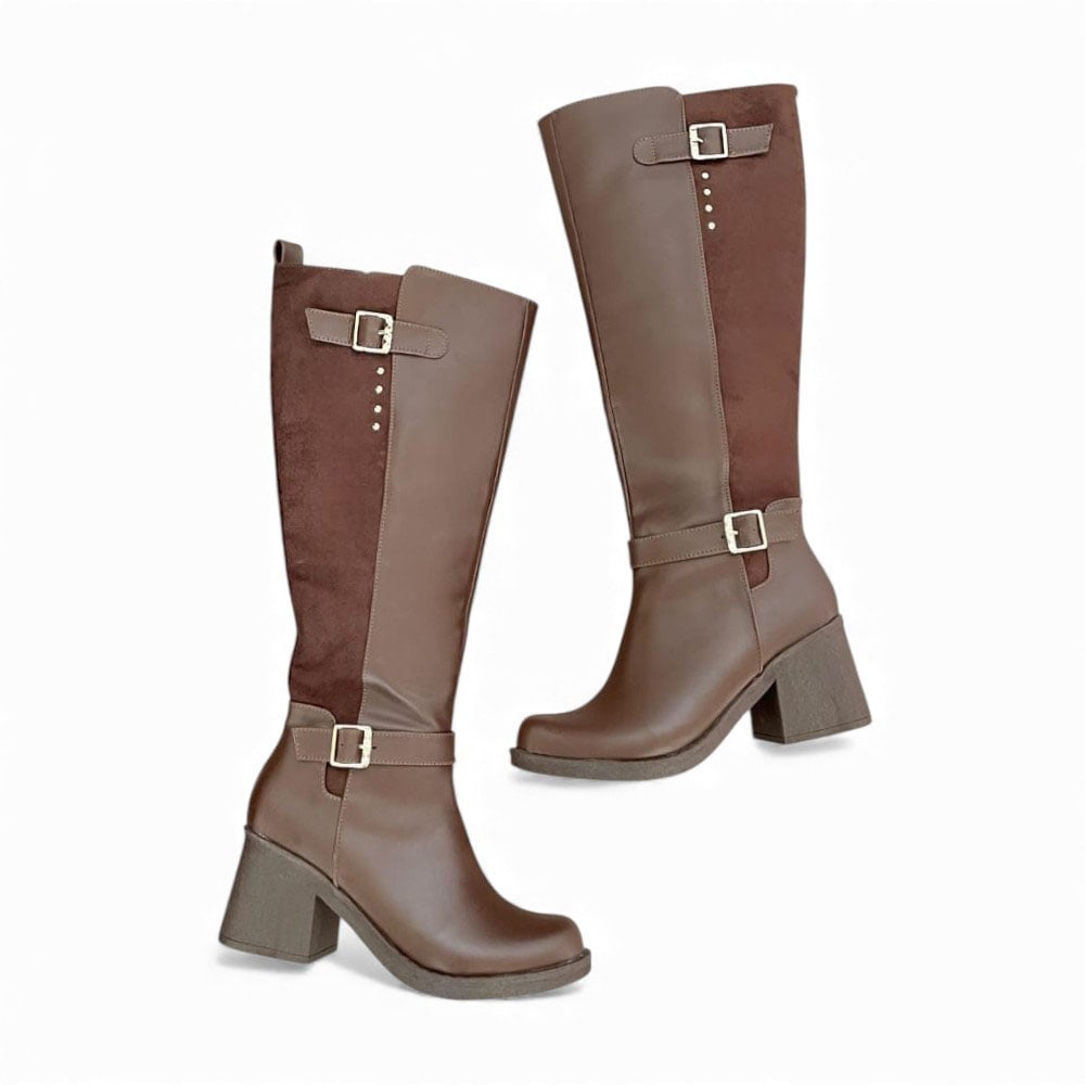 BOTA MUJER 1431L-70 TACO 7 DETALLITO COLOR CHOCOLATE - 2