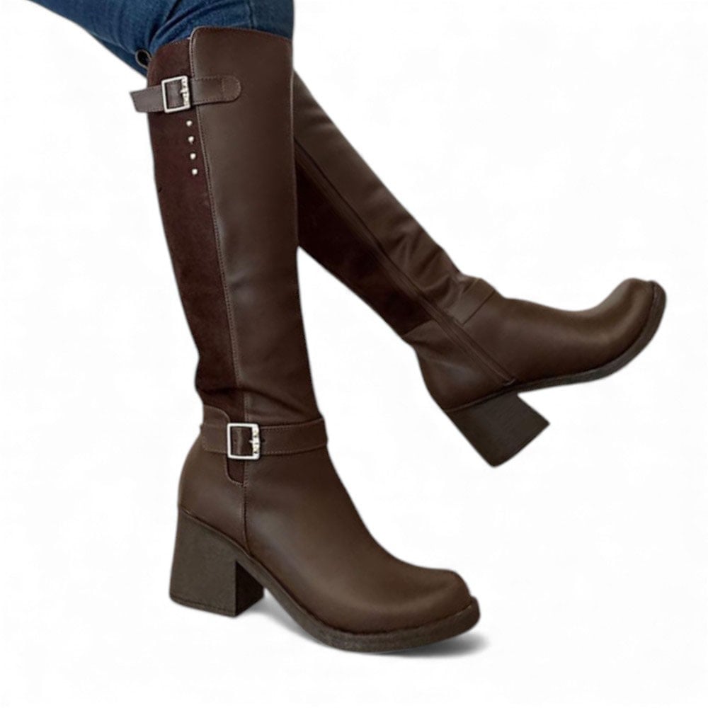BOTA MUJER 1431L-70 TACO 7 DETALLITO COLOR CHOCOLATE - 3