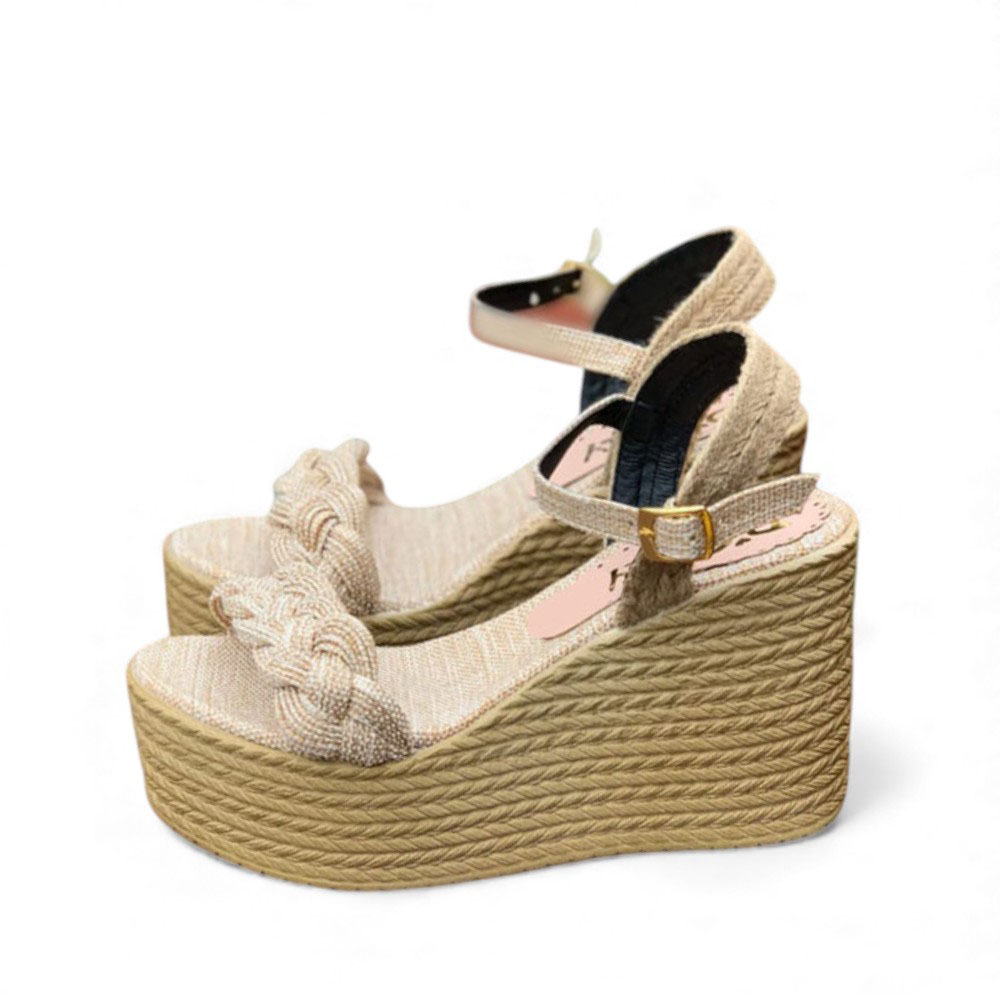 SANDALIA MUJER 1431L-58 BIOCUERO PLANTA PU TACO #9 COLOR BEIGE - 2