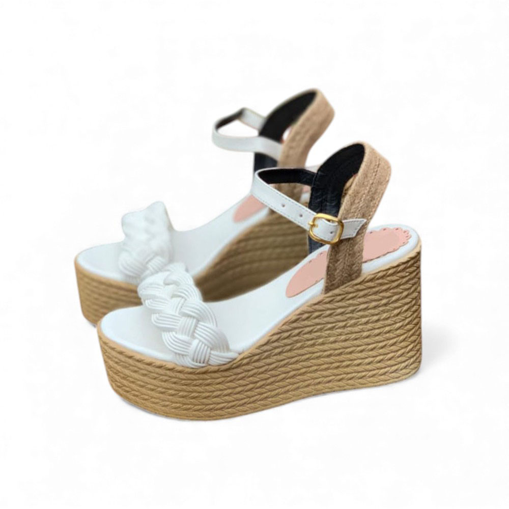 SANDALIA MUJER 1431L-58 BIOCUERO PLANTA PU TACO #9 COLOR PERLA - 2
