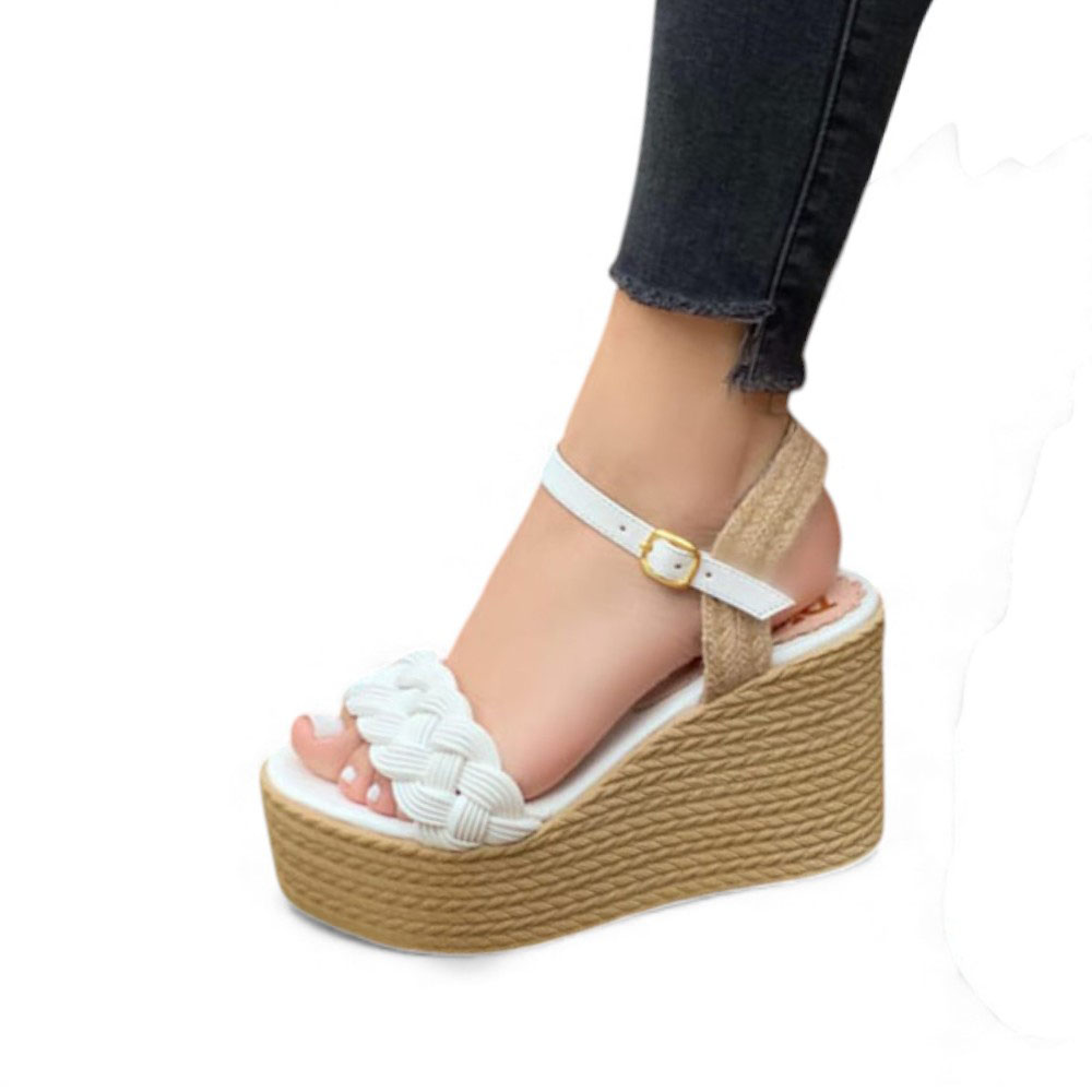 SANDALIA MUJER 1431L-58 BIOCUERO PLANTA PU TACO #9 COLOR PERLA - 3