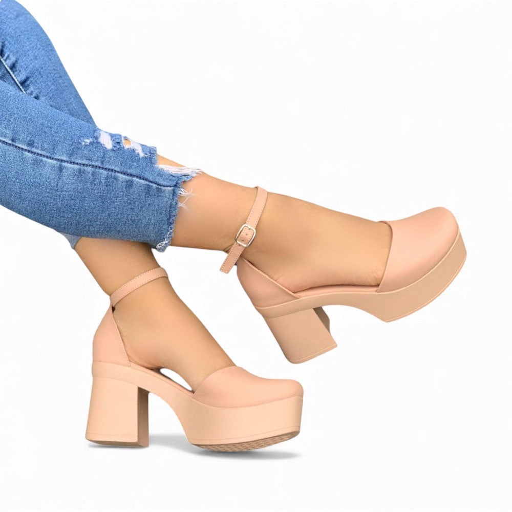 SANDALIA MUJER 1431L-60 TACO 7 COLOR PALO ROSA - 2