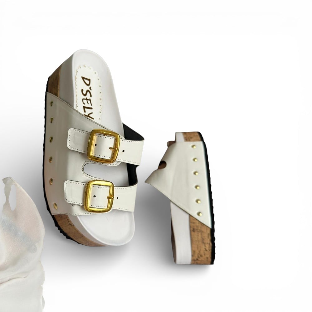 SANDALIA MUJER PLATAFORMA 5 2086L-50 COLOR BLANCO - 1