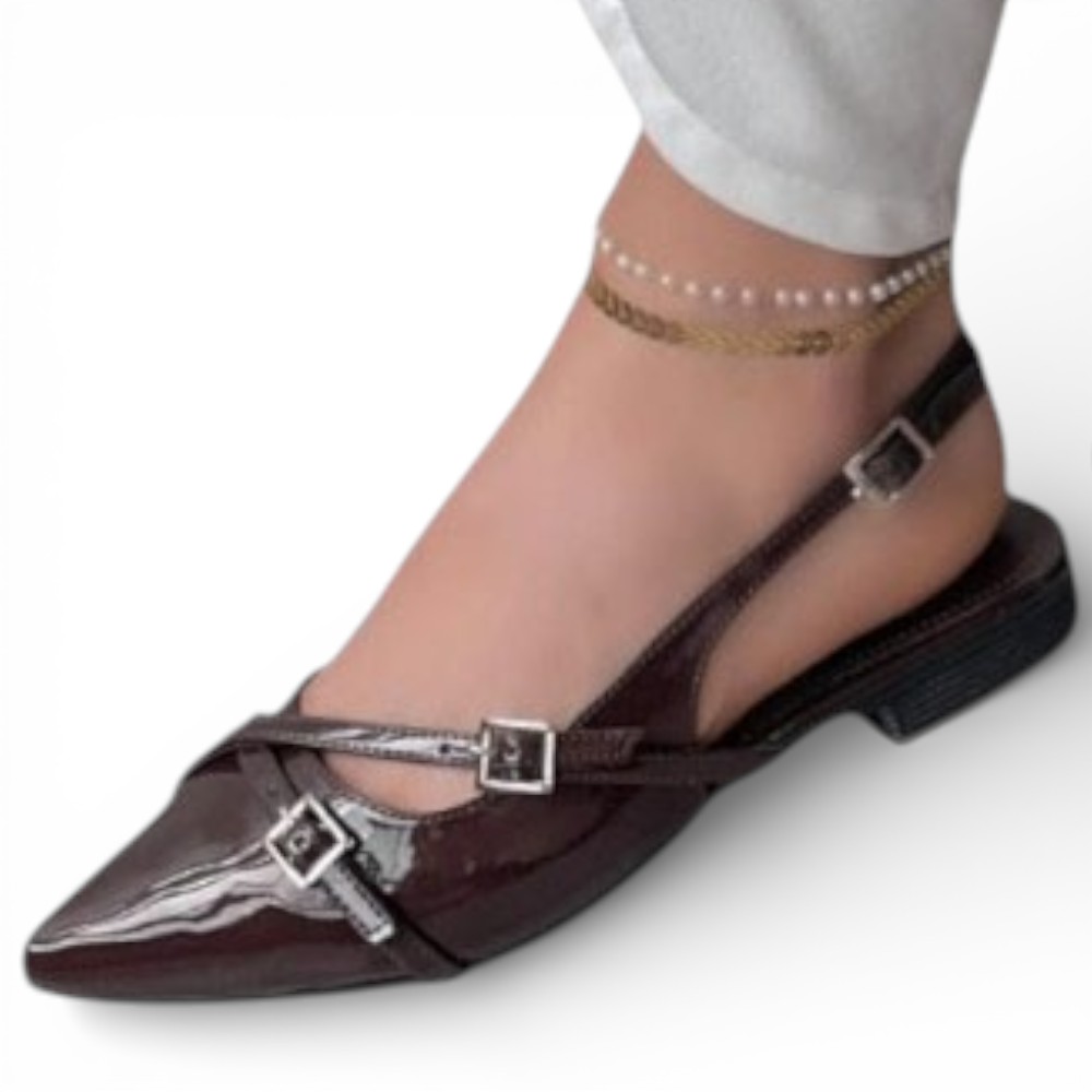BALLERINA MUJER COCO-40 CHAROL ANTITRANSPIRANTE TACO 2 COLOR MARRON - 2