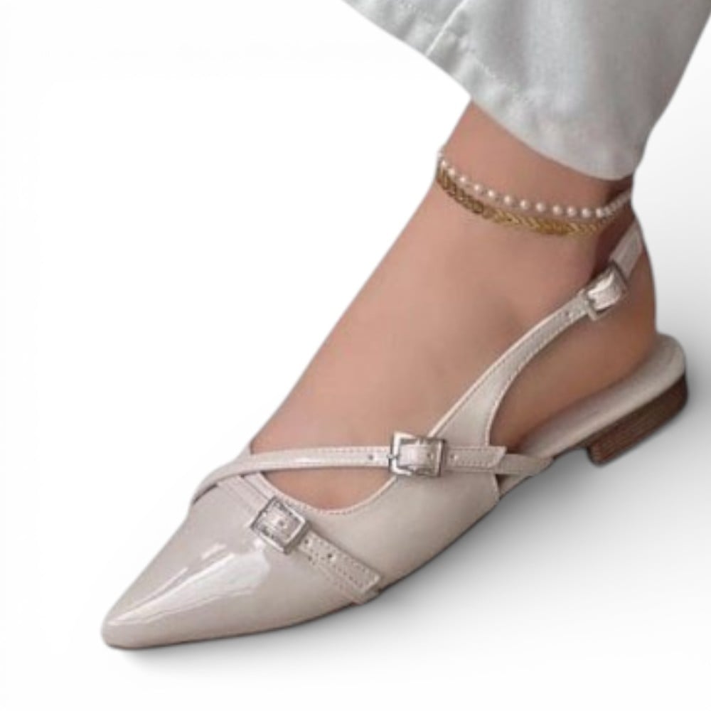 BALLERINA MUJER COCO-40 ANTITRANSPIRANTE TACO 2 COLOR BEIGE - 2