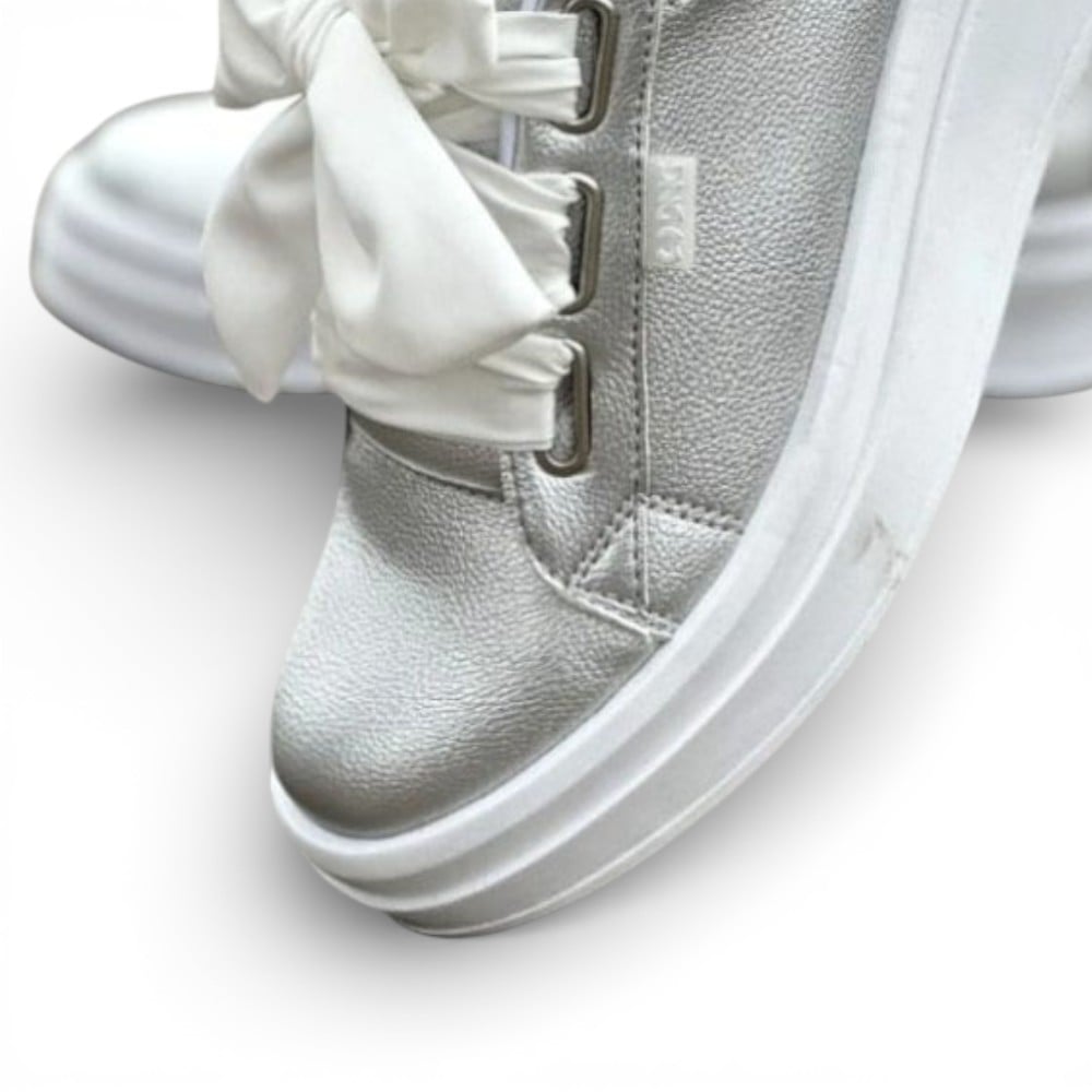 ZAPATILLA MUJER CON CINTA COCO -57 PLANTA EXPANSO TACO 3 COLOR GRIS - 2