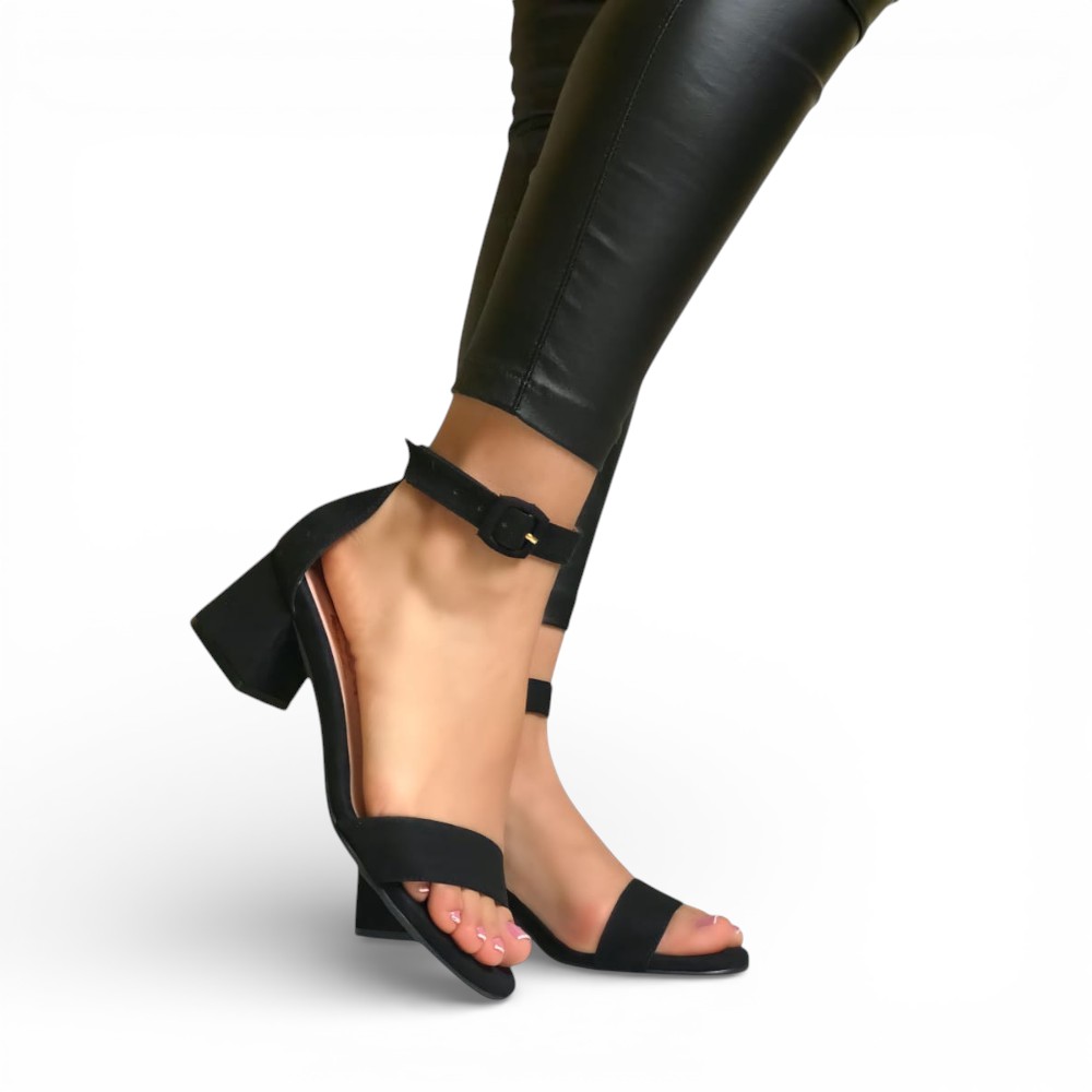 SANDALIA MUJER CLASICA TACO 5 2086L-55 COLOR NEGRO - 1