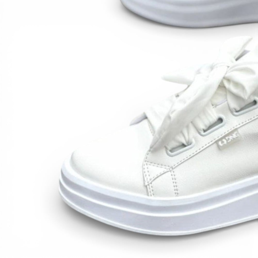 ZAPATILLA MUJER CON CINTA COCO -57 PLANTA EXPANSO TACO 3 COLOR BLANCO - 2