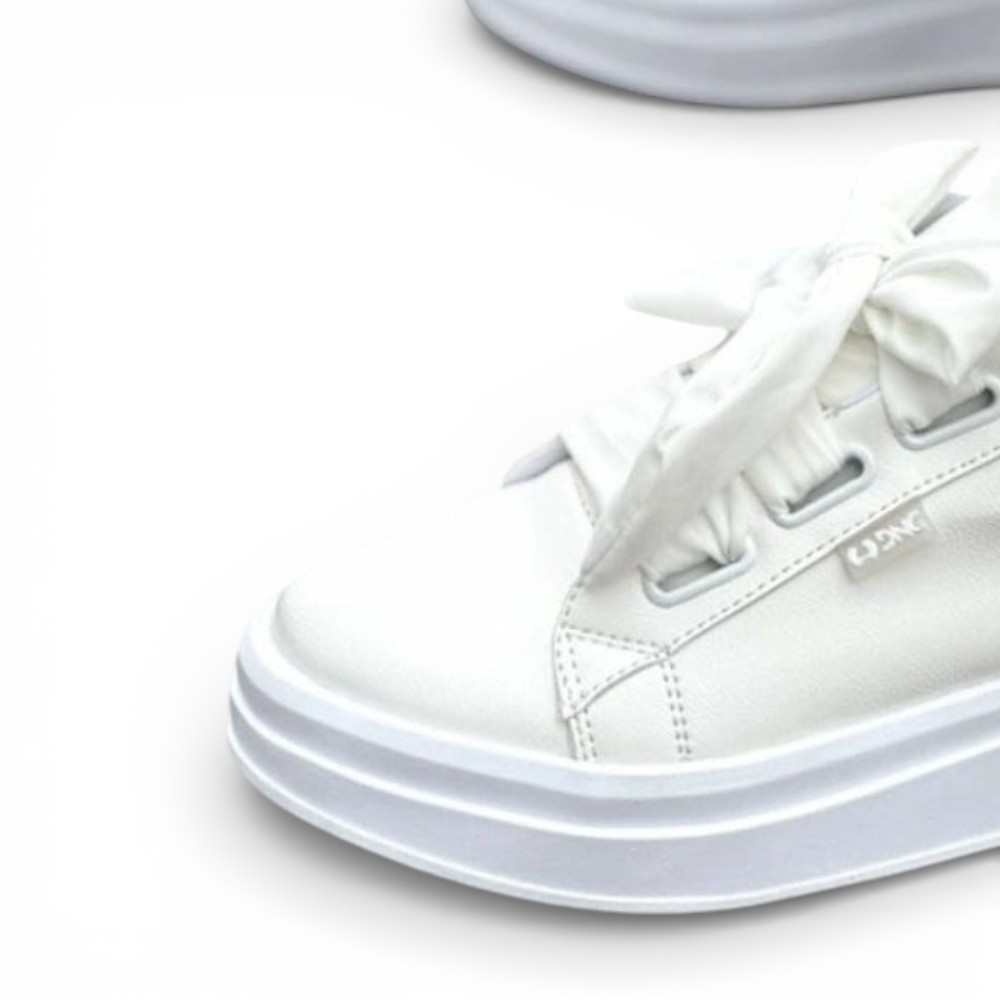 ZAPATILLA MUJER CON CINTA COCO -57 PLANTA EXPANSO TACO 3 COLOR BLANCO - 2