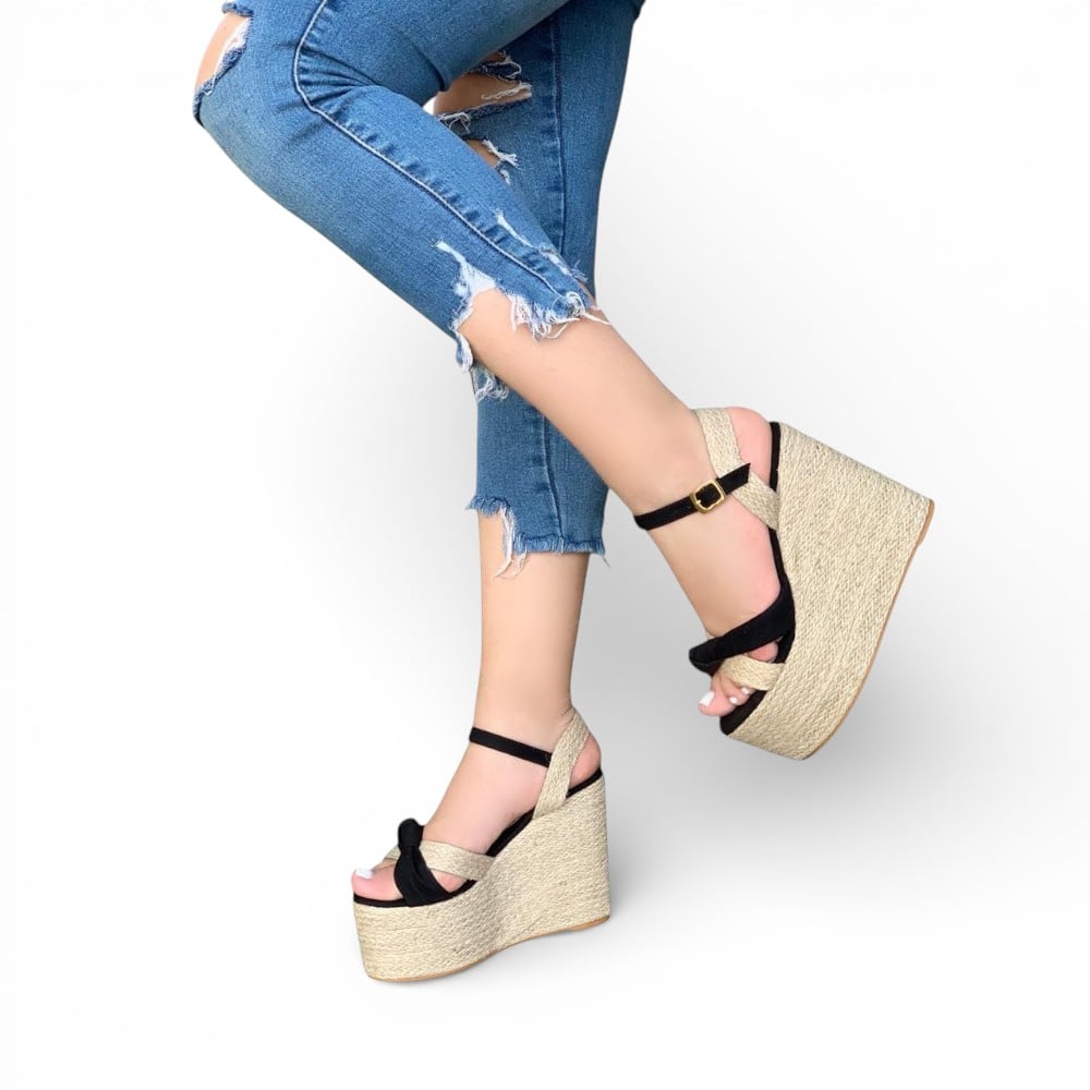 SANDALIA MUJER YUTE TACO 9 2086L-60 COLOR NEGRO - 2