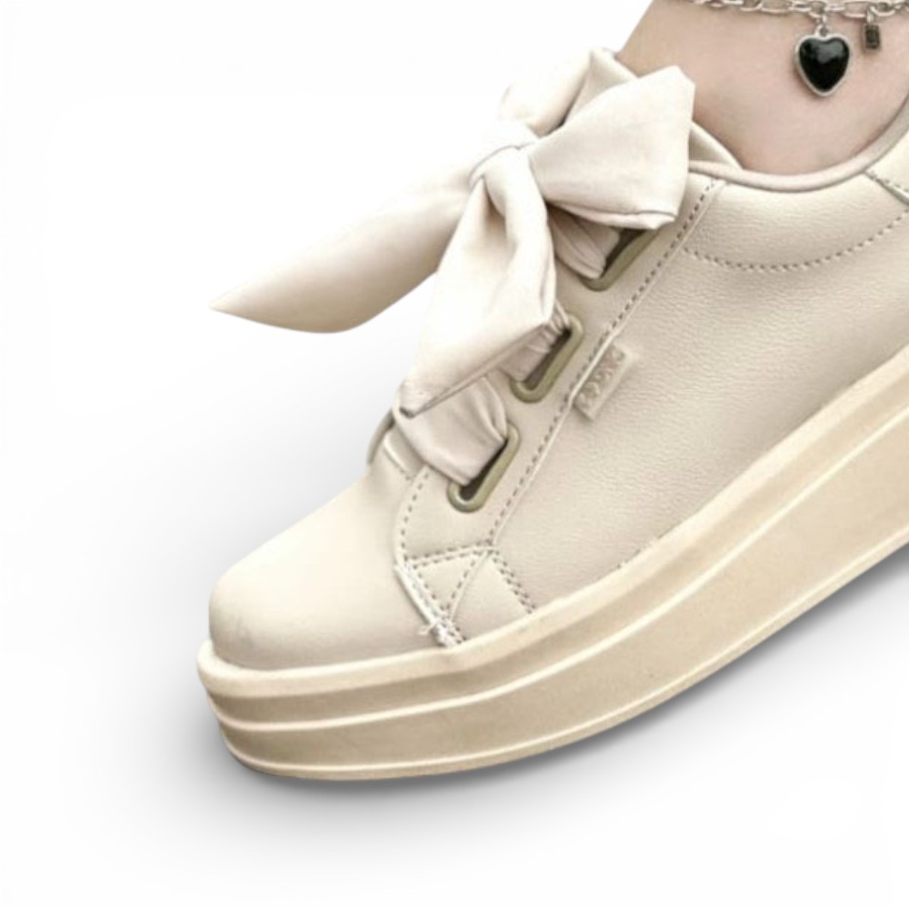 ZAPATILLA MUJER CON CINTA COCO -57 PLANTA EXPANSO TACO 3 COLOR BEIGE - 2