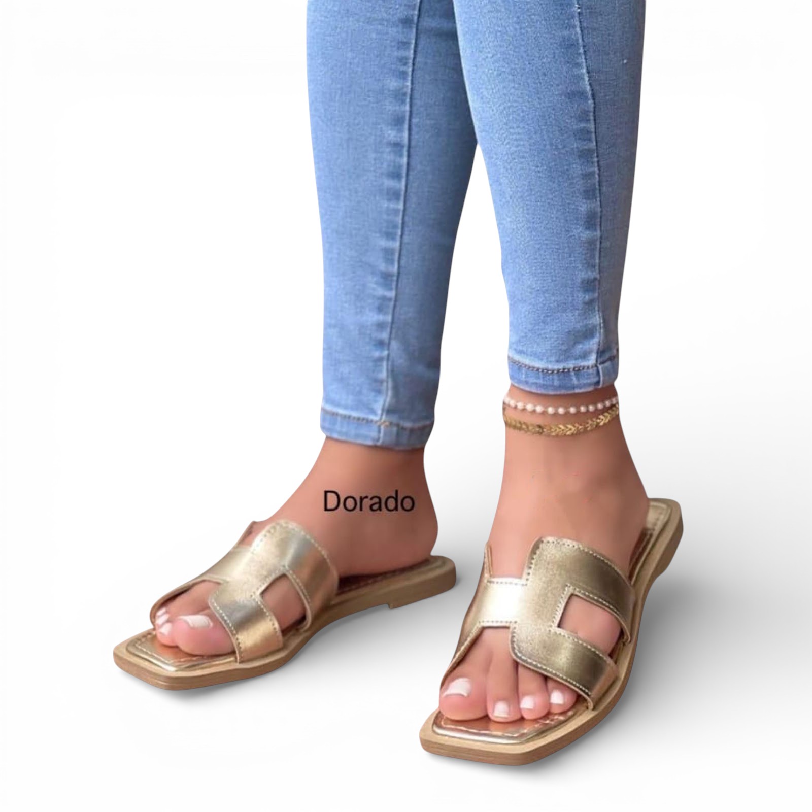 SANDALIA MUJER HH VERANO 1299 -35 COLOR DORADO - 2